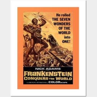 Classic Kaiju Movie Poster - Frankenstein Conquers the World Posters and Art